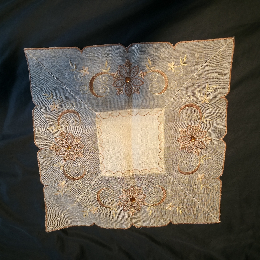 Elegant Embroidered Table Place Mat